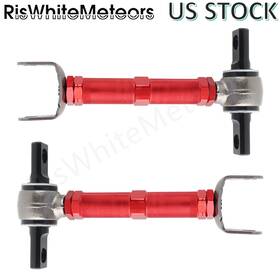 Cr052-rd-d Riswhitemeteors 2pc Red For Honda Civic 01-05 Acura Rsx 02-06 Adjustable Rear Control Camber Arm