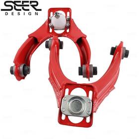 As-cr049-rd Seer Designer For 96-00 Honda Civic Ej Ek Red Adjustable Front Upper Control Camber A-arms Kit