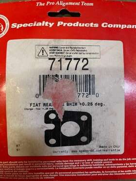 71772 Spc Performance Rear Toe Shim 0.25 Degree Fits 12 - 19 Fiat 500