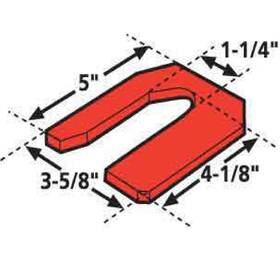 36062 Specialty Products Prevost Single Slot 1/8 Inch Thick Caster Shims Set Of 6