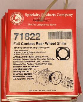 71822 Specialty Products 71812 Lot Of 2 Company Full Contact Rear Wheel Shim Crdb