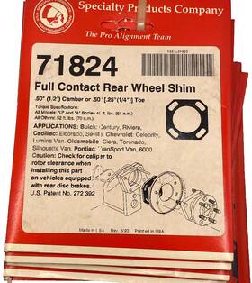 71824 Specialty Products Lot Of 2 Alignment Shim/ Full Contact Rear Wheel Crdb