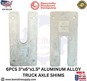 10522 Specialty Products Company 6 Pack Truck Aluminum Alloy 3 Inch X6 X1.5 Axle Shims Usa