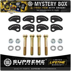 72884 Supreme Suspensions Camber Lock Alignment Fix For 99-18 Silverado Sierra 1500 Upper Arm Cam Bolt Kit