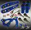 Suscombo-015-226-k8 Ilovetacotaco Civic Eg6 Adjustable Coilover Front Rear Camber Kits 2nd Gen Control Arm Blue