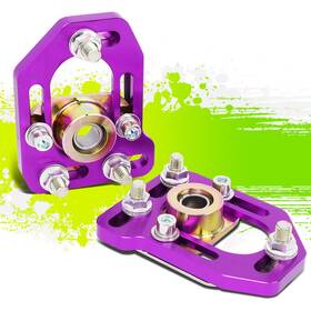 Tsk-cbkpltfm79pp Top Street King For 79-89 Ford Mustang Front 2pc Aluminum Adjustable Camber/caster Plates Purple