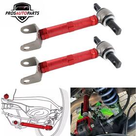 Cr052-rd-bhw Vehito 2x Red Adjustable Rear Control Camber Arm For 01-05 Honda Civic 02-06 Acura Rsx
