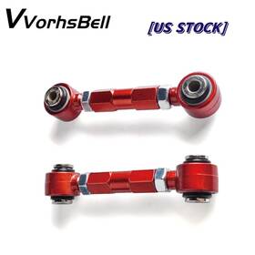 Cr054-rd-3d Vvorhsbell Adj Rear Toe Arms With Spherical Bearings Kit For 2002-2006 Mitsubishi Lancer Red