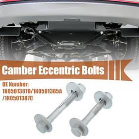 X Autohaux 724117905279 1 Set Car Camber Adjusting Eccentric Bolts For Volkswagen Gti 2006-2021 Metal