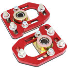 Zpd-cbkpltfm79rd Zpeedstarz For Mustang Front Adjustable Camber Caster Plates Red