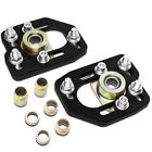 Zpd-cbkpltfm90bk Zpeedstarz For Mustang Front Adjustable Camber Caster Plates Black