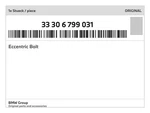 Genuine Bmw Eccentric Bolt 33-30-6-799-031 New. Fixed Price $15.87.