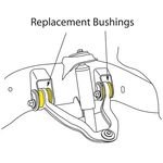Moog K6670 Control Arm Bushing Front Upper. Fixed Price $86.94.