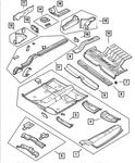 Genuine Mopar Side Rail Cap Left 4580043AC. Fixed Price $7.63.