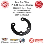 Spc Rear Toe Shim 0.30 Change For 11-19 Cruze Volt 12-17 Buick Verano #71033. Fixed Price $31.77.