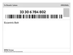 Genuine Bmw Eccentric Bolt 33-30-6-784-802 New. Fixed Price $15.01.