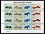 2003 Ireland Centenary Of Gordon Bennett Race Sheetlet Plate 1B1B1B1B1B Mnh. Fixed Price $15.15.