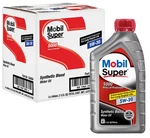 Mobil Super 5000 5W-30 Synthetic Blend Motor Oil, Case Of 6-1 Quart Bottles. Fixed Price $35.99.