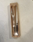 Laguiole Carving Knife & Fork Set Wooden Box Sealed New Black Handle Jean Neron. Fixed Price $54.99.