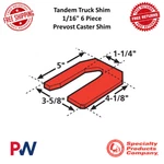 Spc Tandem Truck Shim 1/16" Piece 4.125 In. Long For Prevost Caster 36061. Fixed Price $73.31.