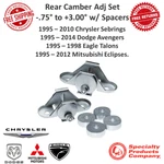 Spc Rear Camber Set W/spacers For 95 And Up Sebring Avenger Talon Eclipse #73620. Fixed Price $62.75.