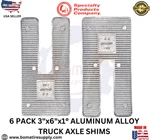 Pack Specialty Products Company Truck Aluminum Alloy 3"X6"X1 Axle Shims Usa. Fixed Price $55.99.