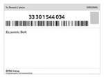 Genuine Bmw Eccentric Bolt 33-30-1-544-034 New. Fixed Price $17.63.