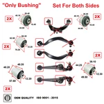 Front Upper Lower Control Arm Bushing For Lincoln Mkz 2007-2012 Zephyr 2006 10PC. Fixed Price $194.90.