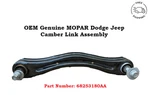 Oem Mopar Dodge Jeep Rear Right Rh Passenger Control Arm Camber Link 68253180AA. Fixed Price $64.99.