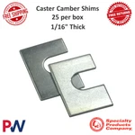 Spc Performance Caster Camber Shims 1/16" Thick Set Of 25 Universal Fit #47142. Fixed Price $32.47.