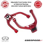 Godspeed Adjustable Front Camber Arms W/ Spherical Bearings Fits 14-17 Infiniti. Fixed Price $253.00.