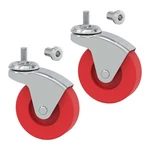 Big Red Pack 2.5" Swivel Caster (set Of 2) 2.5, Chrome, Wheels. Fixed Price $10.72.