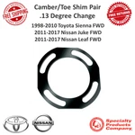 Spc Camber Toe Shims .13 Degree Change For 98-10 Sienna & 11-17 Juke Leaf #71021. Fixed Price $31.32.