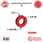 Spc Tandem Shim-kenwth 1/4" (6) Fits Kenworth Air Glide Eight Baggers #35004. Fixed Price $60.41.