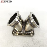 Emusa Ss Turbo Charger Flange Conversion Adapter T4 4-BOLT To Twin 2.5" V-band. Fixed Price $54.99.