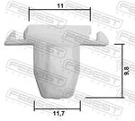 For Febest 88570-207 Retainer Clip. Fixed Price $7.81.