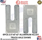 6 Pack Specialty Products Company Truck Aluminum Alloy 2.5"X5"X1 Axle Shims Usa. Fixed Price $58.99.