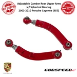 Godspeed Adjustable Camber Rear Upper Arms W/spherical Bearing For 03-10 Porsche. Fixed Price $270.00.