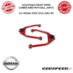 Godspeed Adjustable Front Upper Camber Arms Ball Joints For 03-09 Nissan 350Z. Fixed Price $228.00.