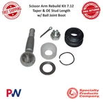 Spc Scissor Arm Rebuild Kit 7.12 Taper & Oe Stud Length W/ Ball Joint Boot 97001. Fixed Price $71.19.