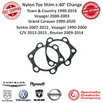 Spc Nylon +/- 0.40 Toe Shim For Grand Caravan Voyager Sentra Routan C/v #71723. Fixed Price $31.77.