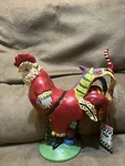 Rare/htf Sharon Neuhaus Poultry In Motion Christmas Rooster Ceramic 16728 Great. Fixed Price $99.99.