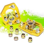 90-93 Ford Mustang Front 2PCS Aluminum Adjustable Camber/caster Plates Gold. Fixed Price $49.00.