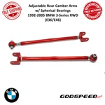 Godspeed Adjustable Rear Camber Arms W/ Spherical Bearing For 92-05 Bmw 3-SERIES. Fixed Price $168.00.