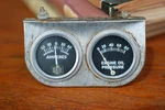 Vintage Dual Car Dash Panel Amp Oil Gauges Custom Accessory Rat Hot Rod. Fixed Price $52.50.