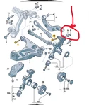 1XSET New Genuine Audi Tracking Bolt Washer Nad Nut Rear A4,A5,A6,A7,A8,Q5. Fixed Price $8.04.