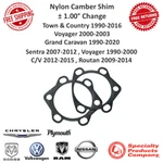 Spc Nylon +/- 1.0 Camber Shim For Grand Caravan Voyager Sentra Routan C/v #71733. Fixed Price $31.77.