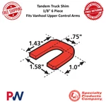 Spc Tandem Truck Shim 1/8" Piece Fits Vanhool Upper Control Arms #36052. Fixed Price $57.71.