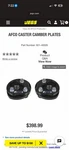 Afco Caster Camber Plates. Fixed Price $300.00.