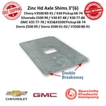 Spc Zinc Hd Axle Shims 3.0 Degree Angle Set Of 6 For Silverado 2500, Sierra 3500. Fixed Price $113.41.